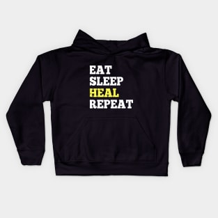 Eat Sleep Heal Repeat - Design for RPG Roleplaying Gamers Kids Hoodie